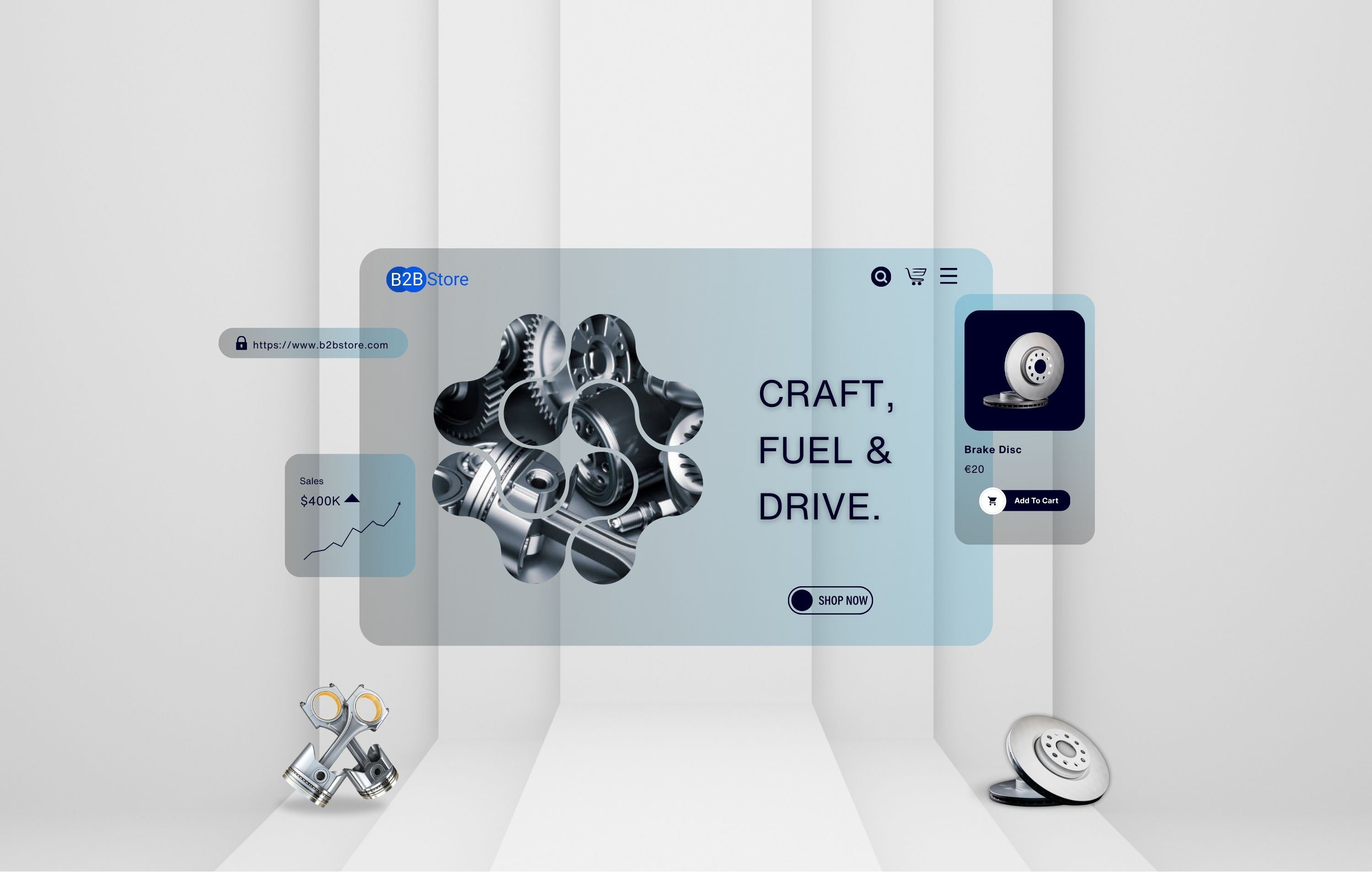 تنقل في مستقبل <b> صناعة قطع غيار السيارات </b> مع متجر B2B